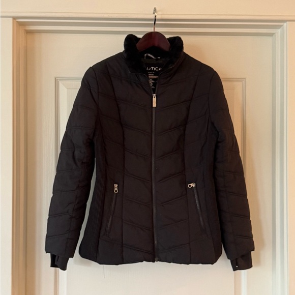 Nautica Women's Black Puffer Jacket - Picture 1 of 3